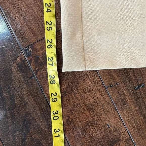 St. John Stretch Woven Flat Front Wide Leg Crepe Dress Pants Beige Size 12 - Picture 7 of 9